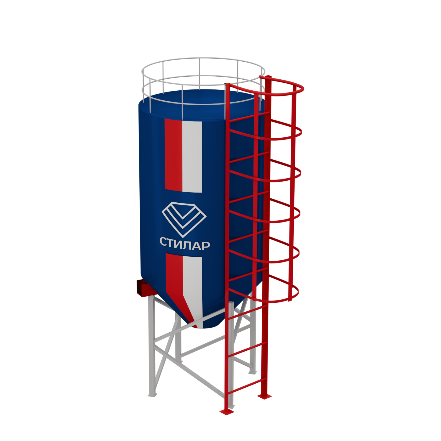 Цельносварный силос для комбикорма 20 м³ от производителя